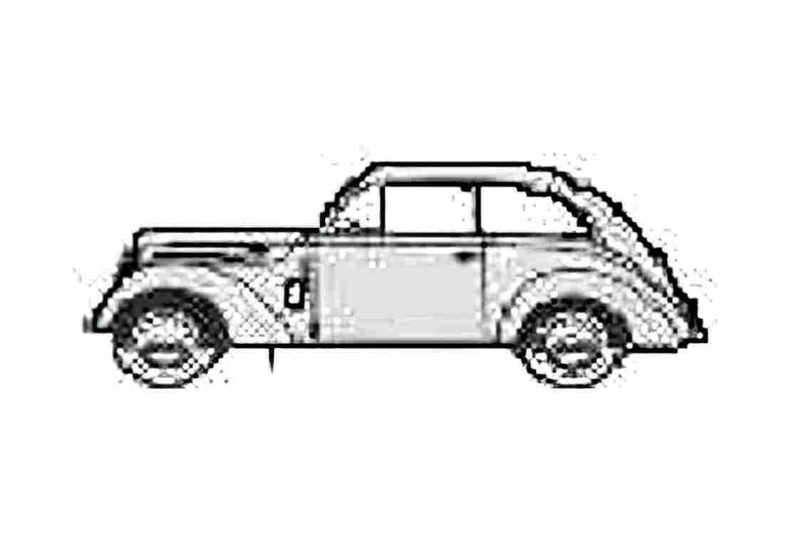 Blueprint Renault Juvaquatre Coupe 1960 A4 Photo Print