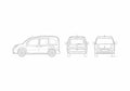 Blueprint Renault Kangoo Minivan 2010 A4 Photo Print