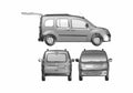 Blueprint Renault Kangoo Van 2008 A4 Photo Print