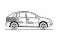 Blueprint Renault Koleos 20 DCi 175 Privilege SUV 2008 A4 Photo Print