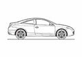 Blueprint Renault Laguna 20DCi 180 Coupe 2009 A4 Photo Print