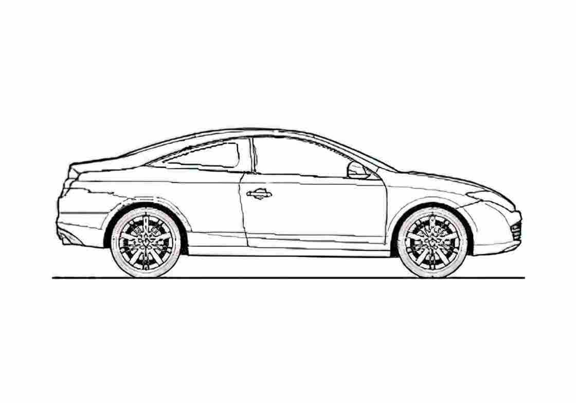 Blueprint Renault Laguna 20DCi 180 Coupe 2009 A4 Photo Print