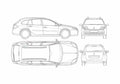 Blueprint Renault Laguna III Break Wagon 2008 A4 Photo Print