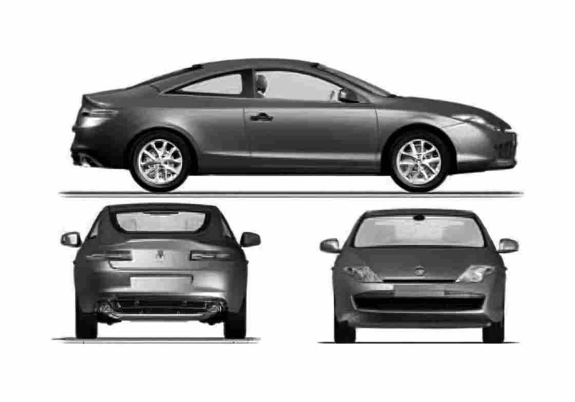 Blueprint Renault Laguna III Coupe 2008 A4 Photo Print
