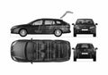 Blueprint Renault Laguna III Estate Wagon 2009 A4 Photo Print