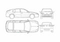 Blueprint Renault Laguna III Hatchback 2008 A4 Photo Print