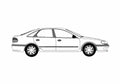 Blueprint Renault Laguna Sedan 1999 A4 Photo Print
