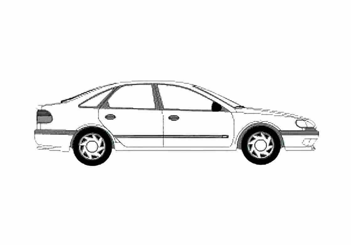 Blueprint Renault Laguna Sedan 1999 A4 Photo Print