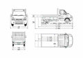 Blueprint Renault Master Dropside Flatbed Truck 2007 A4 Photo Print