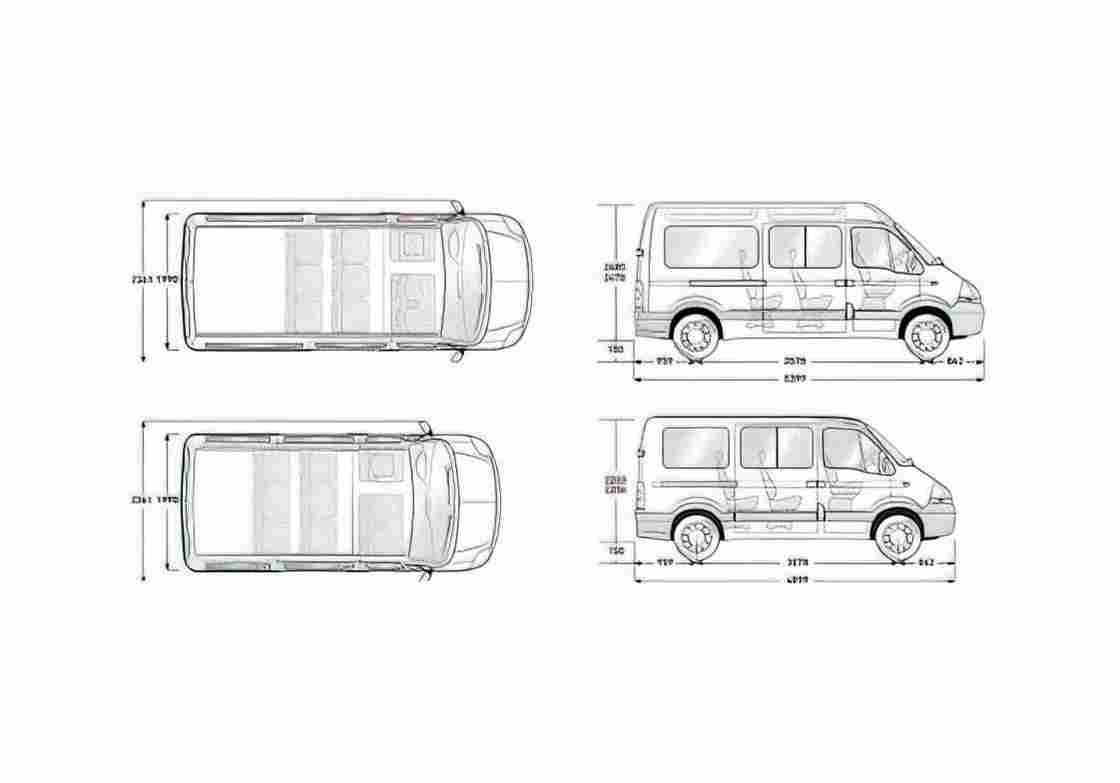 Blueprint Renault Master Seater Bus 2007 A4 Photo Print