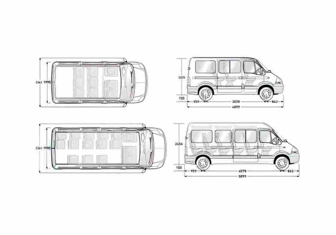 Blueprint Renault Master Seater Van 1997 A4 Photo Print
