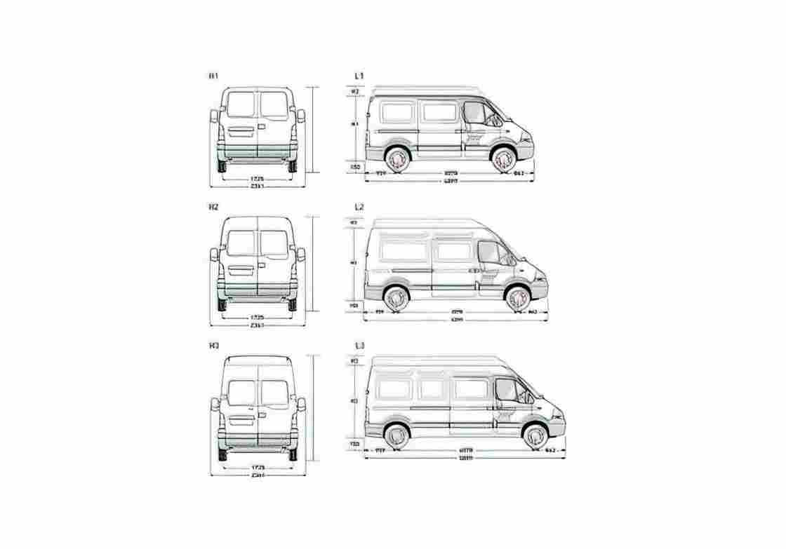 Blueprint Renault Master Van 2007 A4 Photo Print