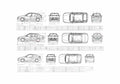Blueprint Renault Megane Hatchback 1997 A4 Photo Print