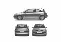 Blueprint Renault Megane Hatchback 2002 A4 Photo Print