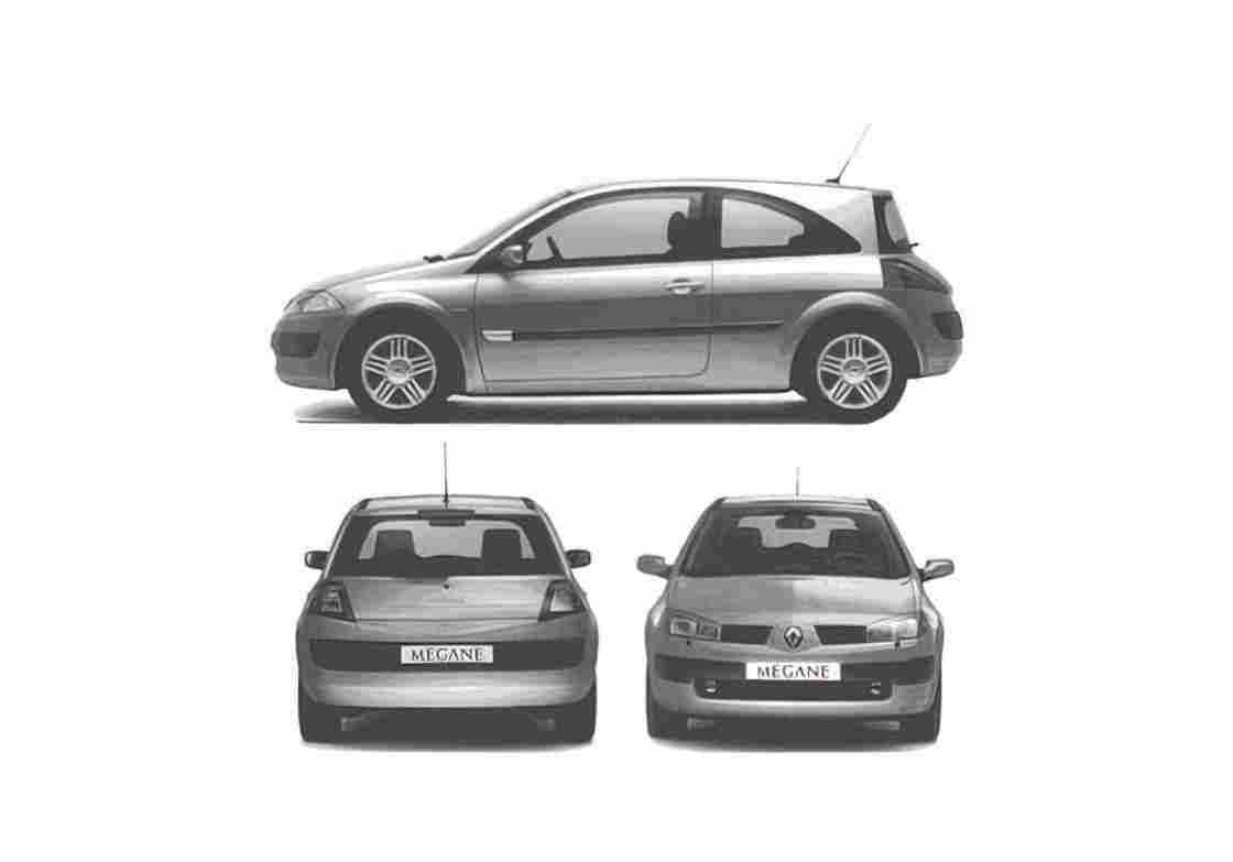 Blueprint Renault Megane Hatchback 2002 A4 Photo Print