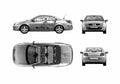 Blueprint Renault Megane II Cabriolet 2000 A4 Photo Print