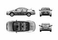 Blueprint Renault Megane II Cabriolet 2005 A4 Photo Print