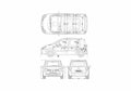 Blueprint Renault Modus Microvan 2004 A4 Photo Print