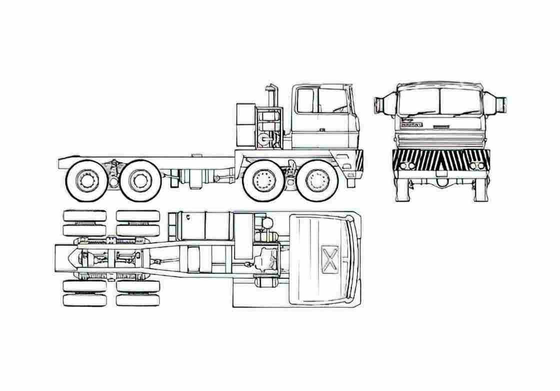 Blueprint Renault Nicolas TR88 G6C Truck 1982 A4 Photo Print