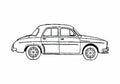 Blueprint Renault Ondine Sedan 1960 A4 Photo Print