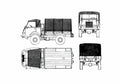 Blueprint Renault R2087 4x4 Truck 1953 A4 Photo Print
