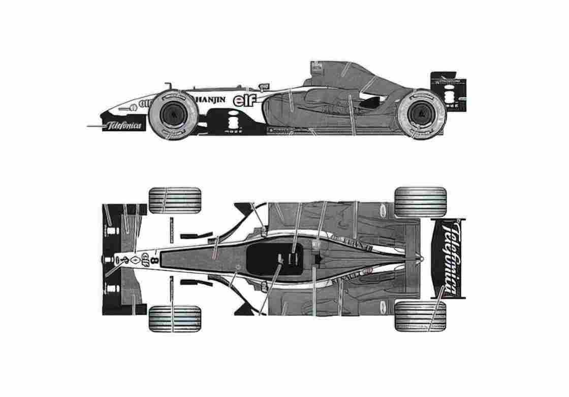 Blueprint Renault R24 OW 2004 A4 Photo Print