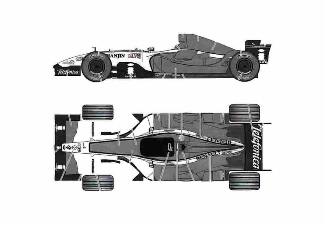 Blueprint Renault R25 OW 2005 A4 Photo Print