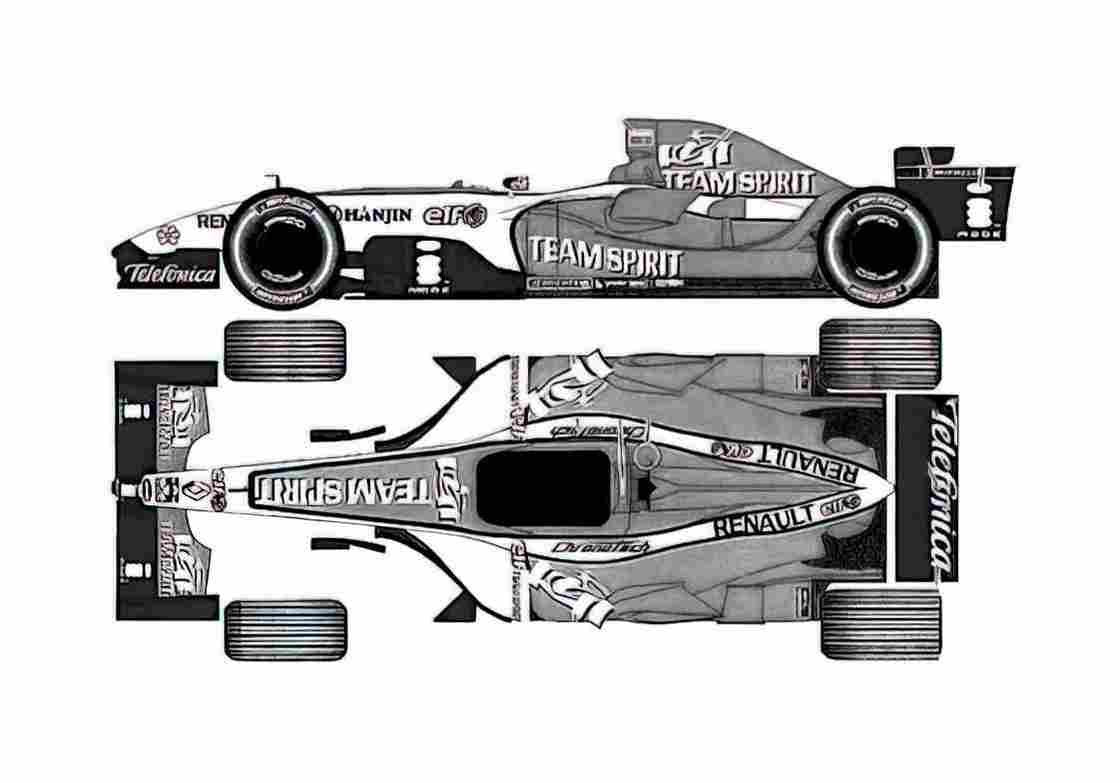 Blueprint Renault R26 F1 OW 2006 A4 Photo Print