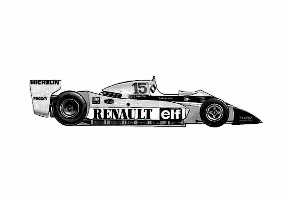 Blueprint Renault RS11 F1 GP OW 1979 A4 Photo Print