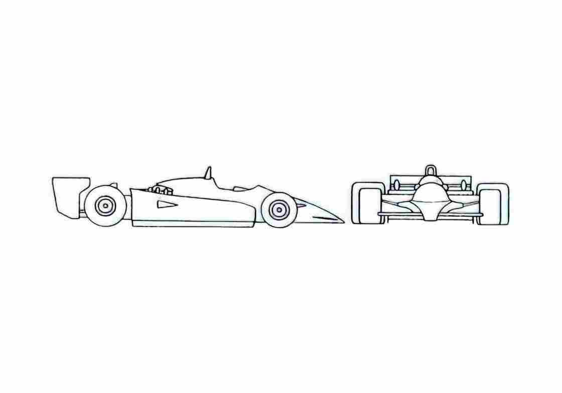 Blueprint Renault Re 20 F1 GP OW 1981 A4 Photo Print