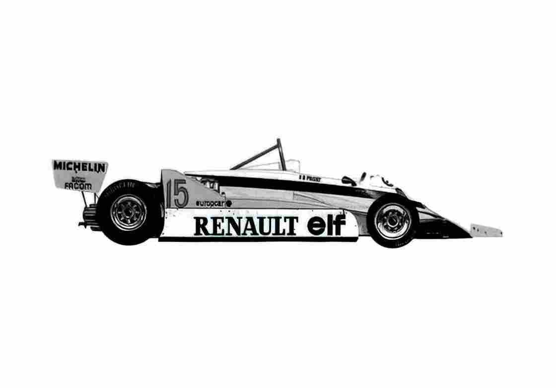 Blueprint Renault Re 30 F1 OW 1981 A4 Photo Print