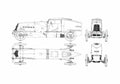 Blueprint Renault Record Car OW 1926 A4 Photo Print