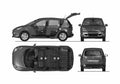 Blueprint Renault Scenic Minivan 2009 A4 Photo Print