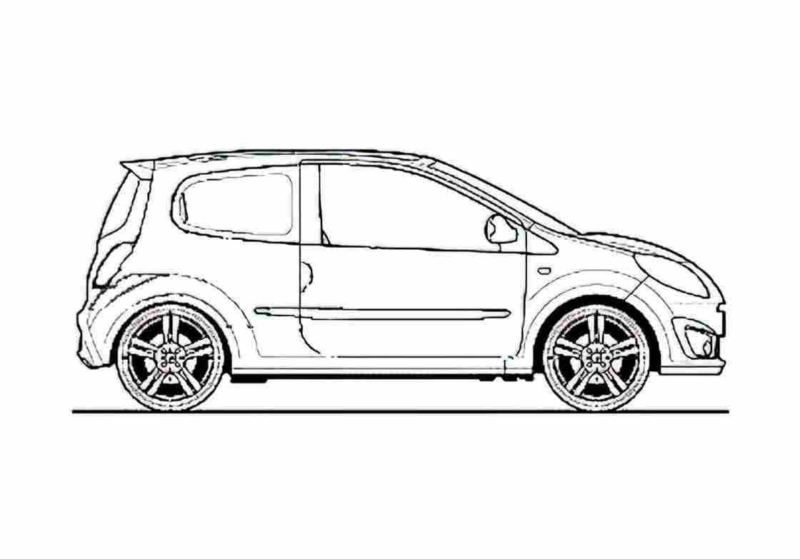 Blueprint Renault Sport Twingo 133 Hatchback 2008 A4 Photo Print