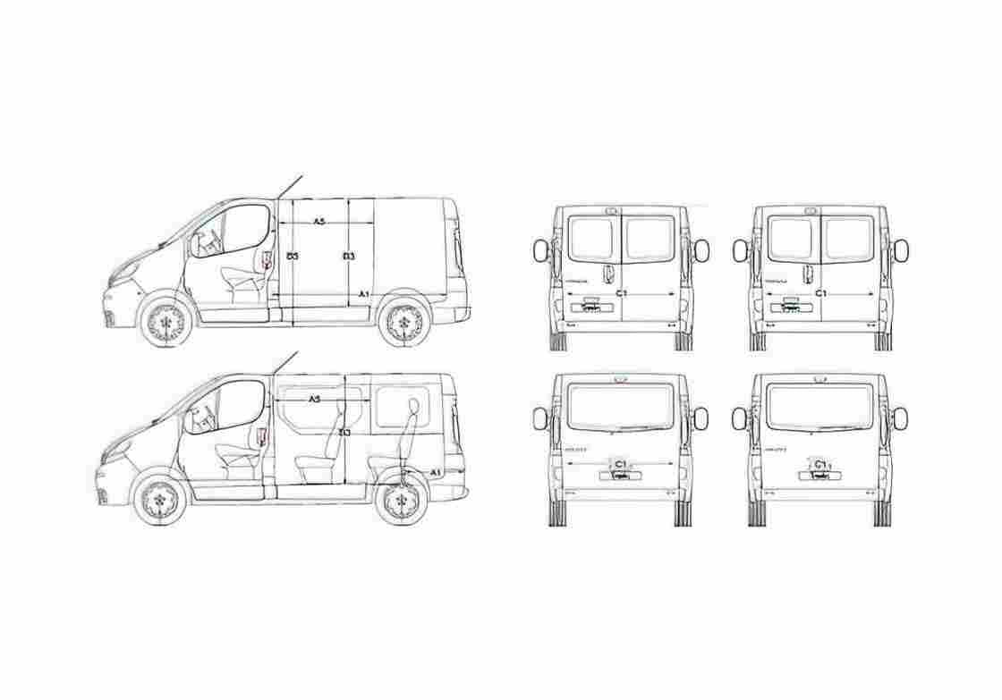 Blueprint Renault Trafic Van 2006 A4 Photo Print