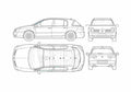 Blueprint Renault Vel Satis Hatchback 2006 A4 Photo Print