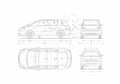 Blueprint Renault avantime Coupe 2000 A4 Photo Print
