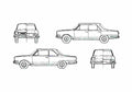 Blueprint Renault torino Sedan 1978 A4 Photo Print