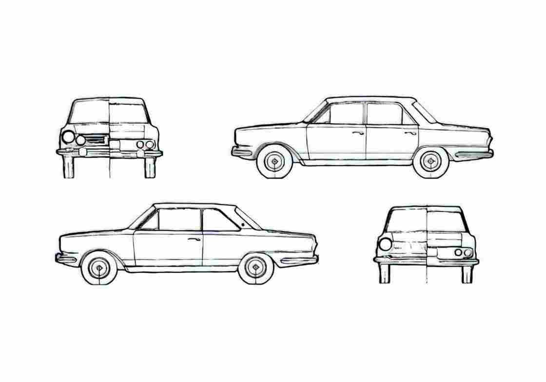 Blueprint Renault torino Sedan 1978 A4 Photo Print