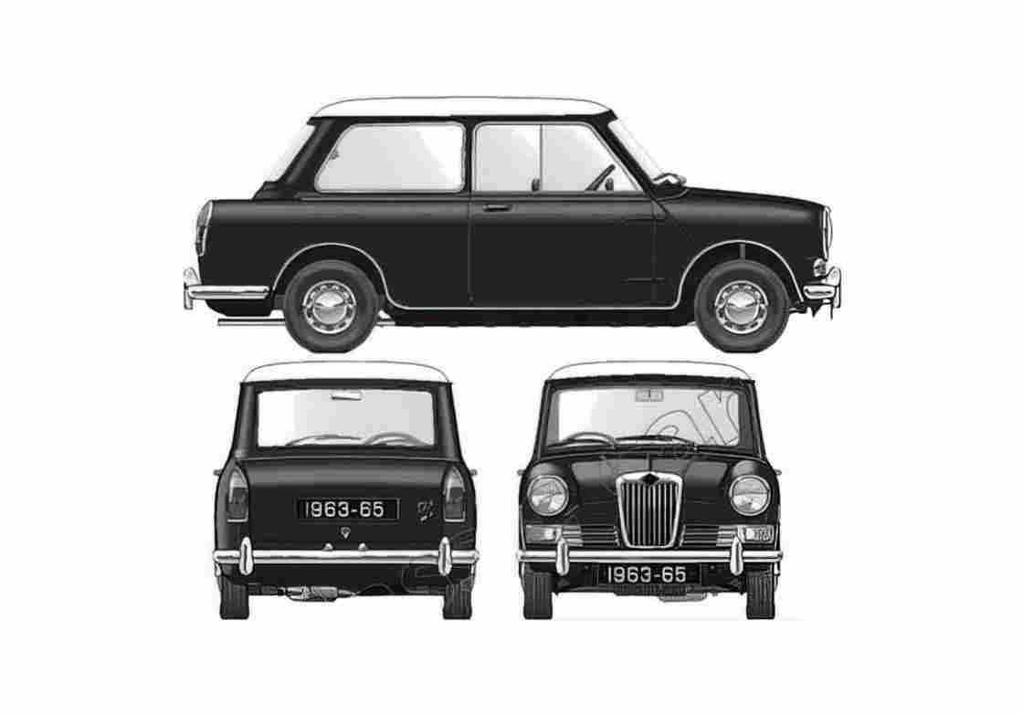 Blueprint Riley Elf Mk II Sedan 1963 A4 Photo Print