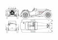 Blueprint Riley Imp OW 1935 A4 Photo Print