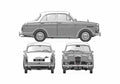 Blueprint Riley One Point Five Mk III Sedan 1961 A4 Photo Print