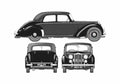 Blueprint Riley RME Sedan 1955 A4 Photo Print