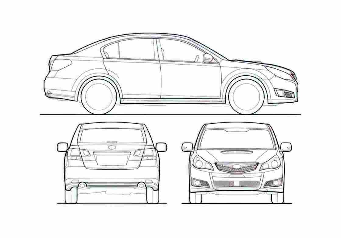 Blueprint S4 Sedan 2009 A4 Photo Print