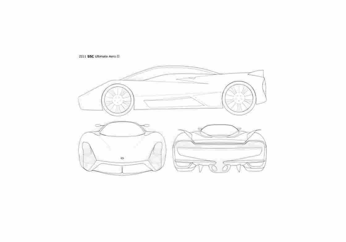Blueprint SSC Ultimate Aero II Coupe 2011 01 A4 Photo Print