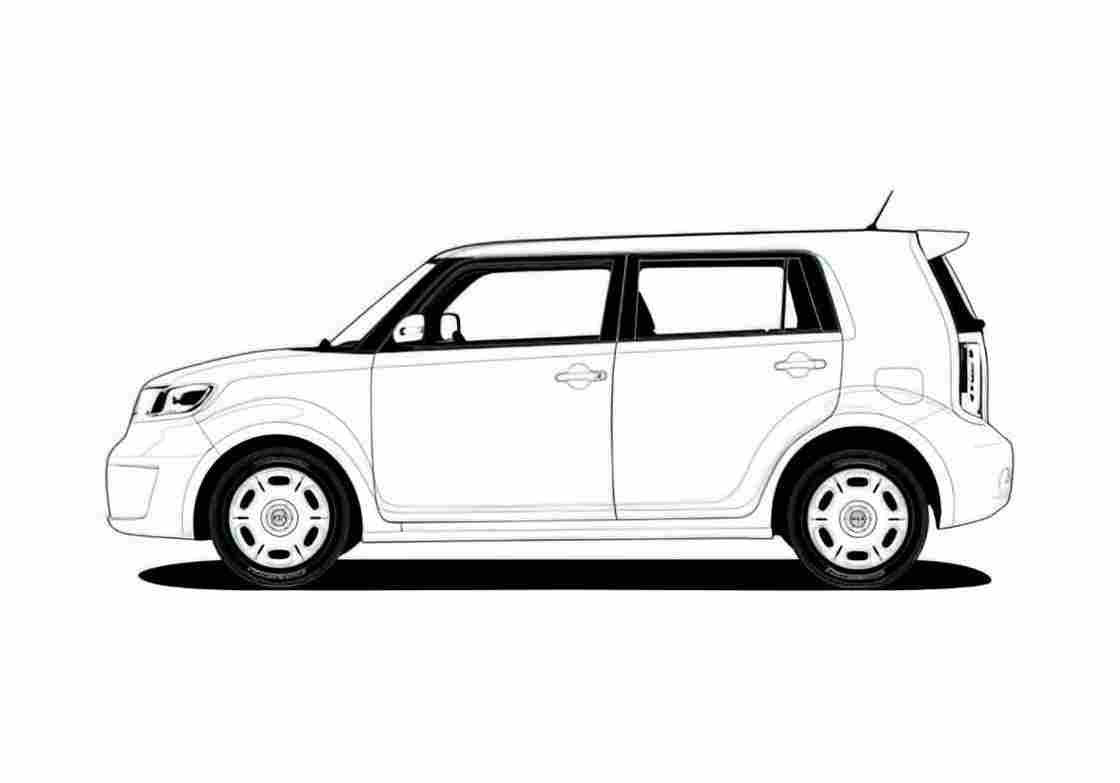 Blueprint Scion xB Hatchback 2004 A4 Photo Print
