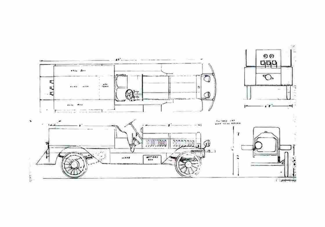 Blueprint Seagrave Gorham Fire Truck 1913 A4 Photo Print