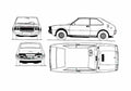 Blueprint Seat 1200 Sport Hatchback 1976 A4 Photo Print