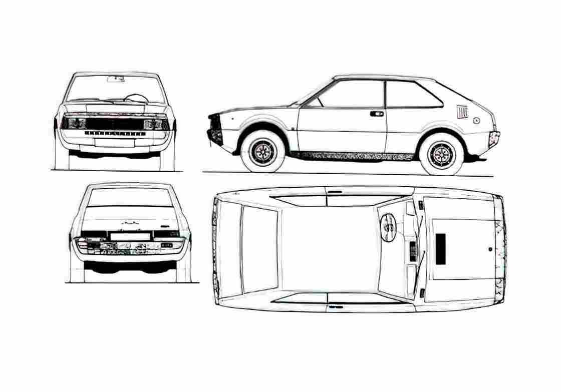 Blueprint Seat 1200 Sport Hatchback 1976 A4 Photo Print