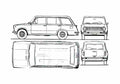Blueprint Seat 124 Familiale Wagon 1973 A4 Photo Print